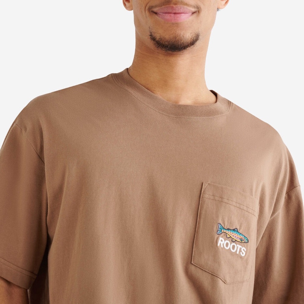 Roots Brown Short Sleeve Tee XL Mens